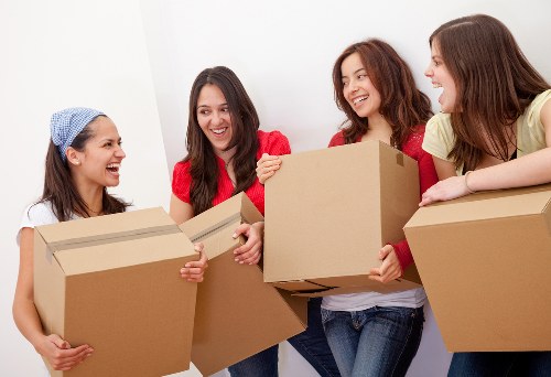 Packing materials and labelled boxes ready for a residential move in Hounslow
