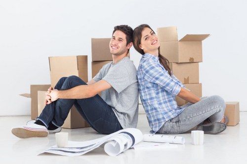 Local moving team handling stairs and access in a Hounslow flat