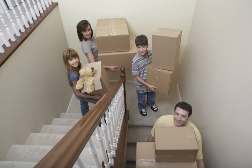 Furniture and household items loaded safely into a van